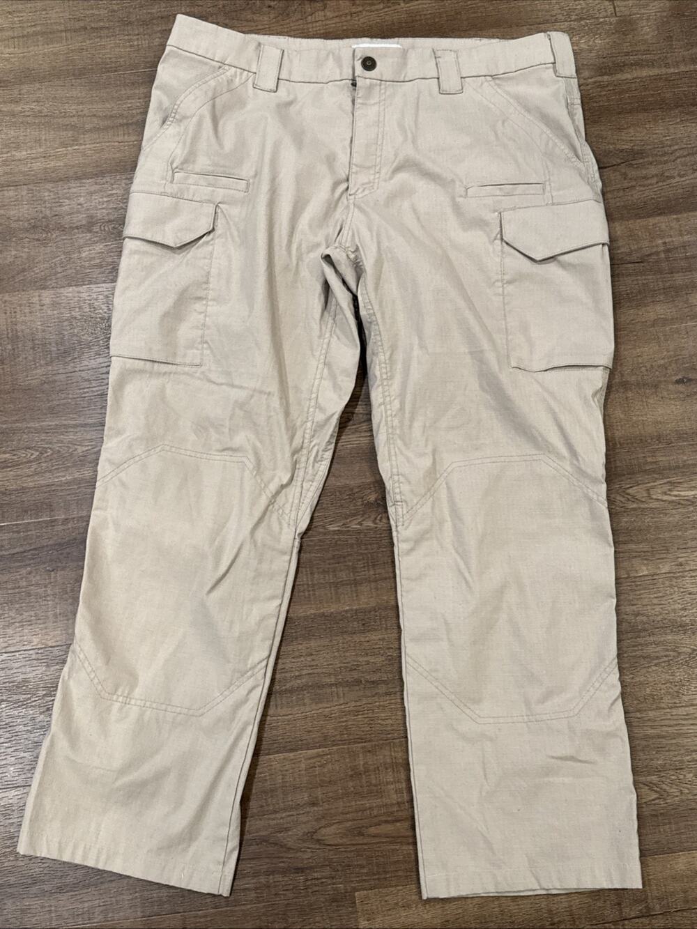 First Tactical Khaki Cargo Pants Size 40x36 Khaki Multi Pocket EUC